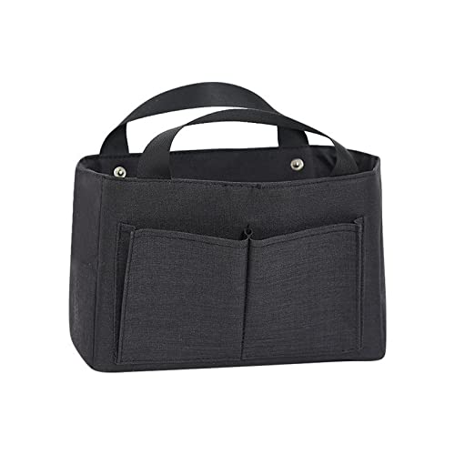 JINGYAN Bolsas de Aseo 1 Pc Women Large Capacity Cosmetic Bag Handbag Inner Multi-Pockets Storage Makeup Organizer Luggage Bags(Schwarz)