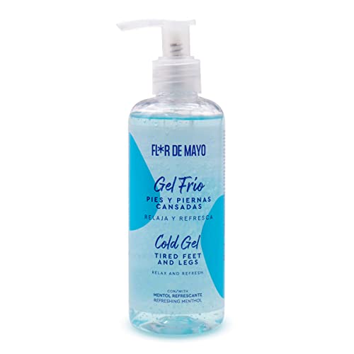 Flor de Mayo - Crema Piernas Cansadas - Gel Efecto Frío Activador de Circulación - Idóneo para Cansancio Muscular y Alivio de Pesadez de Pies - 250 ml