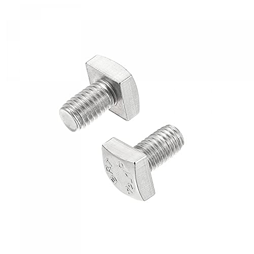 uxcell Square Head Bolt, 2pcs M8x12mm Fully Thread 304 Stainless Steel Grade C Square Machine Screws