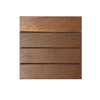 UJEAVETTE Interlocking Patio Deck Tiles Indoor Easy To Install Pathway Wooden Flooring