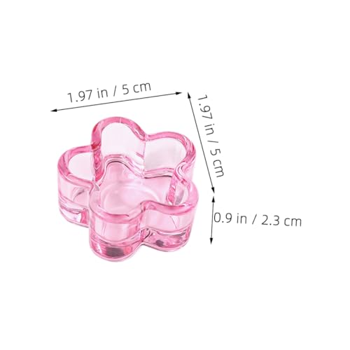 4Pcs vasos de cristal para manicura elegante miniatura 2