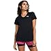 Under Armour Damen Tech SSV- Solid, Trainings-T-Shirt für Damen, kurzärmeliges Funktionsshirt mit V-Ausschnitt für das Training