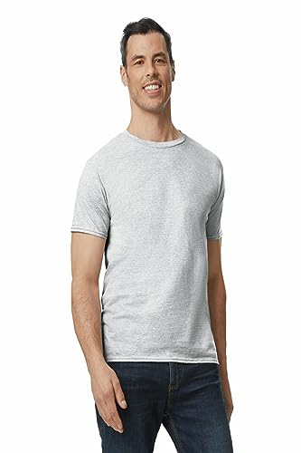 Image of Gildan Softstyle Men's Solid Modern Classic Fit T-Shirt Ash Grey Small