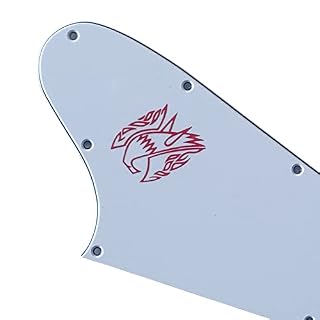 Pickguard Slinger Parts pour guitare Gibson Firebird Blank (3 plis blanc (logo rouge) - Les Beatles, Paul McCartney, John Lennon, RIngo Starr, George Harrison Pickguard Slinger Parts pour guitare Gibson Firebird Blank (3 plis blanc (logo rouge) – Image 4