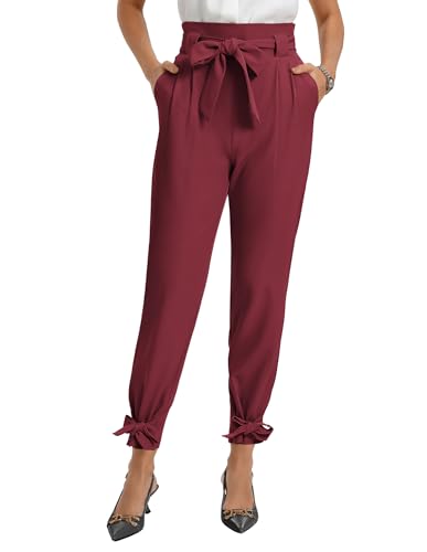 Image of GRACE KARIN Womens Casual High Waist Pencil Pants Paper Bag Pants for Work
