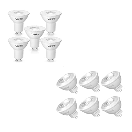 Linkind Mr16 Led Bulbs Dimmable Gu5.3 3000K Light Bulbs & Gu10 Led Bulbs 50W Equivalent 5000K Daylight White Dimmable Bulbs #TOP12