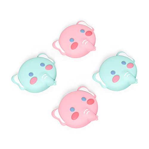 PlayVital Joystick Caps for Nintendo Switch, Thumbstick Caps for Switch Lite, Analog Cover for Switch OLED Joycon Thumb Grip Caps for Switch & Switch Lite & Switch OLED - Chubby Elephant