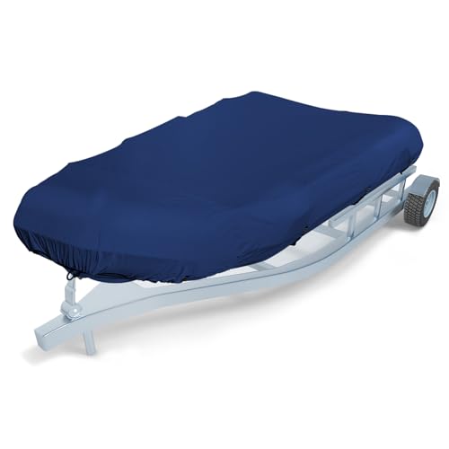 Seapisode 600D Marine Grade Fade and Tear Resistant Dinghy Cover, Heavy Duty Waterproof and Sunproof Inflatable Boat Cover, Navy (9.5'-10.5' Long)