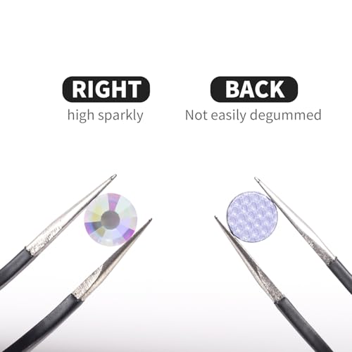 Image of Hotfix Rhinestones Bulk 3000PCS SS8 (2.3-2.5mm), Crystal AB Glass Rhinestones for Clothes, Tumblers, Shoes DIY, Heat Transfer Flatback Gems for Crafts & Decoration