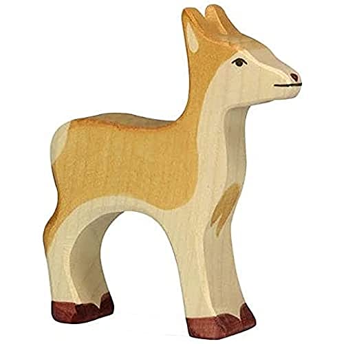 Holztiger 80090 REH, ca. 10,5 x 2,3 x 12 cm | Holztier-Spielfigur für...