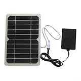 HEBEOT Solar-Sauerstoffpumpe, 5 W, 5 V, monokristallines Silikon, schwarz...