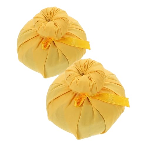 Baluue 2pcs Thai Style Herbal Heat Compress Balls Wormwood Natural Spa Massage Pouch Warm Compress for Face Eye and Body Wellness Therapy