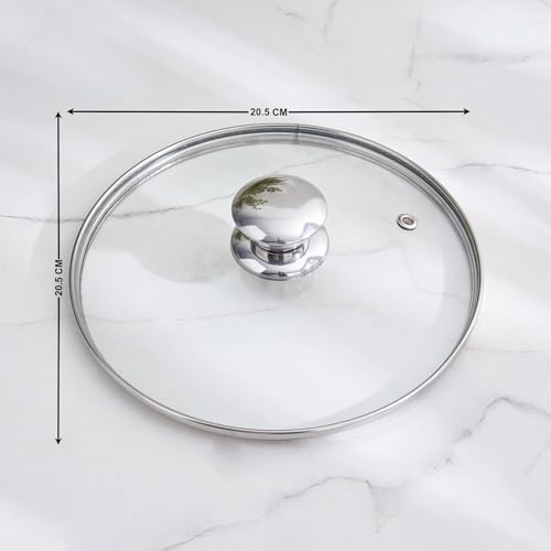 Image of Home Centre |Adalyn Grit Glass Lid - 20.5cm|Kitchen Accessories|Kitchenware|Tools and Gadgets|Transparent
