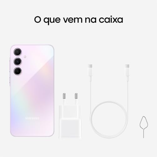 Samsung Galaxy A55 5G, Câmera Tripla Traseira de até 50MP, Selfie de 32MP, Nightography, Apagador de