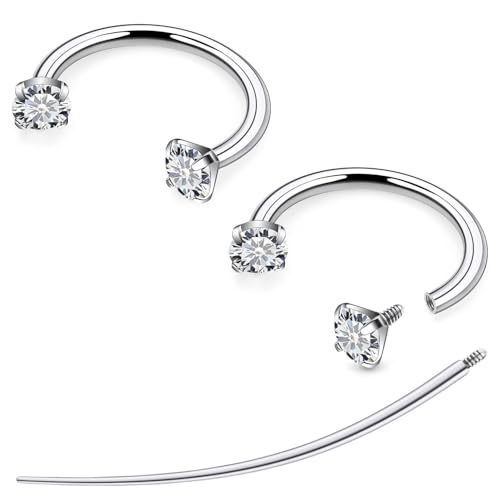 F136 Titanium 20/18/16g 8/10mm Horseshoe Septum Nose Lip Rings Piercings Cartilage Helix Daith Earrings Jewelry for Women Men