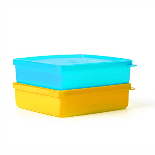 Image of Tupperware Snack Stackers 400ml (Set of 2), Yellow & Blue