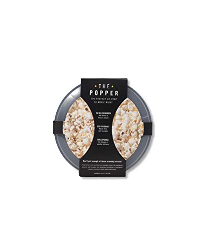 W&P Microwave Silicone Popcorn Popper Maker | Black | Collapsible Bowl W/ Built In Measuring Cup, Bpa Free, Eco-Friendly, Waste Free, 9.3 Cups Of Popped Popcorn #TOP2