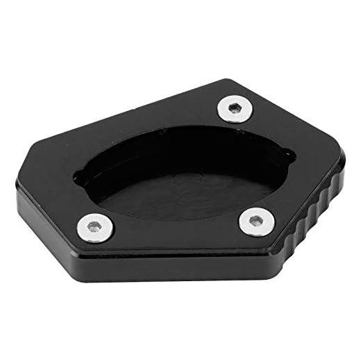 Motorcykel Kickstand Pad Support Modification Enlarger Anti-slide Plate Side Kick Foot Stand hjälper dig att parkera din cykel på trottoar, gräs, mark (svart)