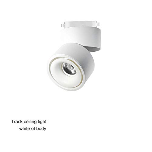 Preisvergleich Produktbild Drreny Oberflächenmontierte LED-Deckenleuchten Küchenarmaturen COB Hintergrund Spot Lampenwinkel einstellbar Schwarz Weiß Lampenschirm AC85-265V weißes Gleismodell