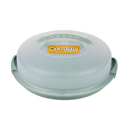 Cofan Pack de 6 Tarteras Redondas en color Verde | Incluye Asa y Tapa | Medidas: 34,5 x 11 cm (1, Circular)