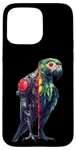 �ʔ����I�E�����{�b�g�������D�ƃT�C�{�[�O�I�E�����{�b�g Robot Parrot Lover Cyborg AI �X�}�z�P�[�X iPhone 15 Pro Max �p