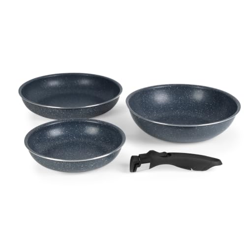 Russell Hobbs Nightfall Stone Set de poêles, 22/26 cm, wok 26 cm