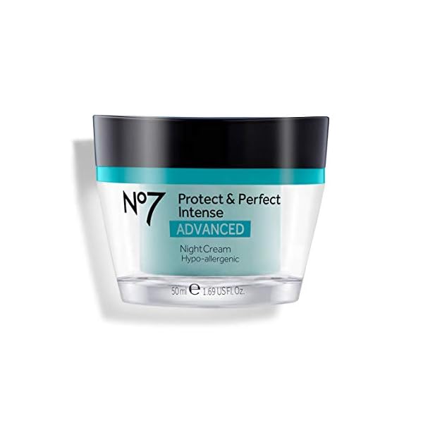 Boots No7 Protect & Perfect Intense Almond Scented Night Cream - 1.69 Fl Oz - Gluten-Free, Hypoallergenic, Anti-Aging, SPF 15