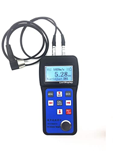 Medidor de espesor ultrasónico con instrumento de medición de ancho metálico 1.0~230mm (Acero) Velocidad de sonido 1000 a 9999 m/s miniatura 4