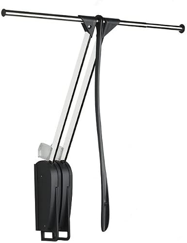 Servetto ClosetPro Central Wall-Mounted Soft-Close Wardrobe Lift Expanding Steel Tubing with Black Plastic Housing, 22 lb Weight Rating (for 25 9/16" - 45 1/4"), Made in Italy