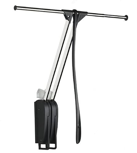 Servetto Closetpro Central Wall-Mounted Soft-Close Wardrobe Lift Expanding Steel Tubing With Black Plastic Housing, 22 Lb Weight Rating (For 25 9/16" - 45 1/4"), Made In Italy #TOP28