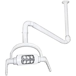 NYSJTYD Lámpara de Examen, Lámpara Dental sin Sombras Montada en la Pared, Lámpara de Exploración Quirúrgica Lente de 6 LED Montada en el Techo con Brazo para Examen Médico Quirúrgico