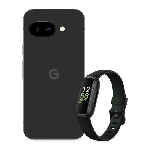 Google Pixel 9a: Android-Smartphone mit KI-Kamera, 24 Stunden Akkulaufzeit, 128GB + Fitbit Inspire 3