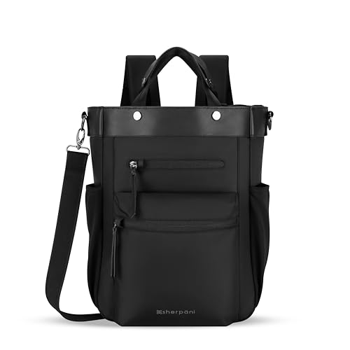 Sherpani Soleil - Mochila convertible antirrobo, bolso de viaje, se adapta a portátiles de 15 pulgadas, Carbon, Talla única, Mochila convertible