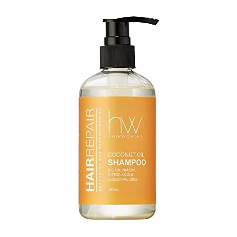 Hairworthy Hairrepair Coconut Oil Shampoo - BIOTIN, NIACIN, CITRIC ACID & ESSENTIAL OILS Cover