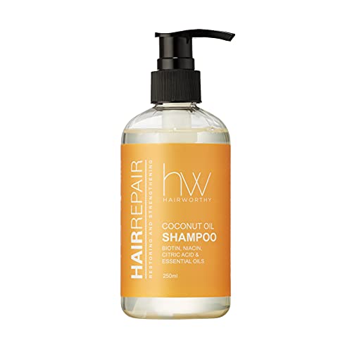 Hairworthy Hairrepair Shampooing à l'huile de noix de coco - BIOTINE, NIACINE, ACIDE CITRIQUE ET HUILES ESSENTIELLES Cover