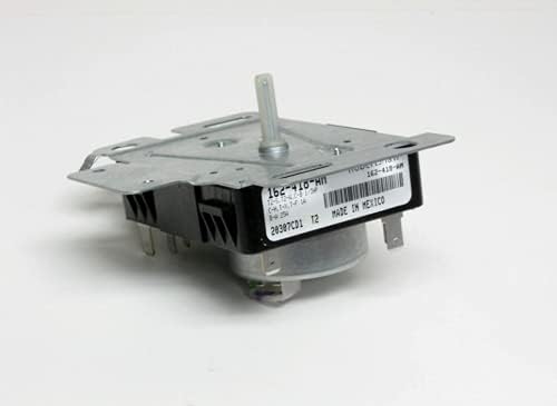 Close-up view of the Mintu Dryer Timer Replacement, focusing on the label with model numbers and 'Made in Mexico'.