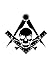 Widow's Son Square & Compass Masonic 6 Inch Black Vinyl Decal