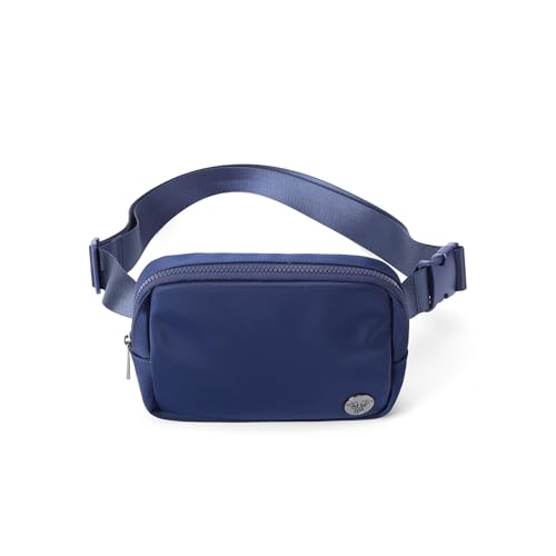 Deerbloom Fanny Pack Nylon Belt Bag for Men Women, Fashion Waist Packs Crossbody Bags with Adjustable Strap (Navy)