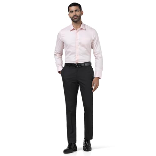 Image of Blackberrys Men Slim Fit Formal Shirt | Premium Cotton Blend | Solid Pattern| Lightweight & Breathable | Wrinkle-Resistant | Office & Business Wear