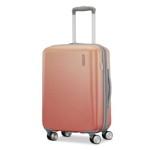 American Tourister Moonlight II Hardside Expandable Luggage with Spinner Wheels, Ombre Peach, Carry-On 20-Inch