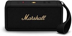Marshall Middleton Portable Bluetooth Speaker, Black and Brass
