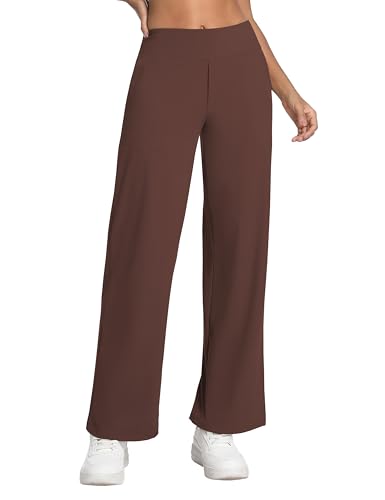 Image of BUBBLELIME Women High Waist Wide Legs Yoga Pants Loose Sweatpants Pockets | 29 inch /31 inch /33 inch /35 inch /37 inchInseam,2 Styles / Dress /Basic,Lounge,Comfy,Stretch Casual Work