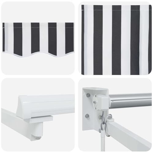 Auvent rétractable contre la chaleur store banne 3,5x2m pour balcon - 8