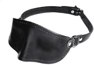 100% Leather Molded Blindfold w/Buckled Strap