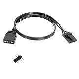 Kompatibel mit Corsair iCUE 4 Pin auf 5V 3 Pin ARGB Adapter Kabel kompatibel mit Commander Core XT Lighting Node Core Steuerung von Drittanbieter LED Streifen Lüfter Synchronisation Schwarz 25cm