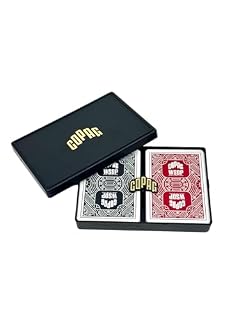 Copag cartes de poker plastique, lot de 2 jeux rouge et noir