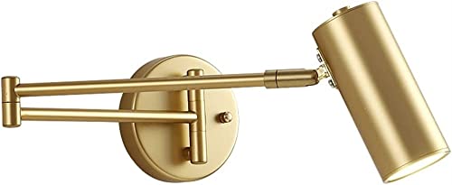 Foco LED para interiores orientable y aplique de pared metálico con brazo ajustable