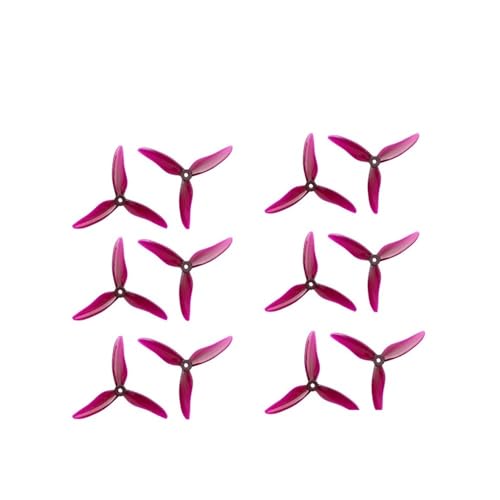 Hélice 51499 renforcée à 3 pales pour drone FPV de course, lot de 12 pièces couleur violette