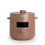 CREATE PRESSURE COOKER STUDIO / programmierbarer elektrischer Multifunktions-Schnellkochtopf, 6 l, Mokka, 15 Funktionen, 24-Stunden-Timer, Antihaft-Keramikbeschichtung, Sicherheitsventil, 1200 W
