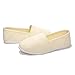 Womens Alpargata Slip On Loafer Flat Shoes Soft Daily Slip-On Casual Arch Support Sneaker Classic Flats Breathable Women's Loafer Canvas Walking Shoes (Beige, US 8)